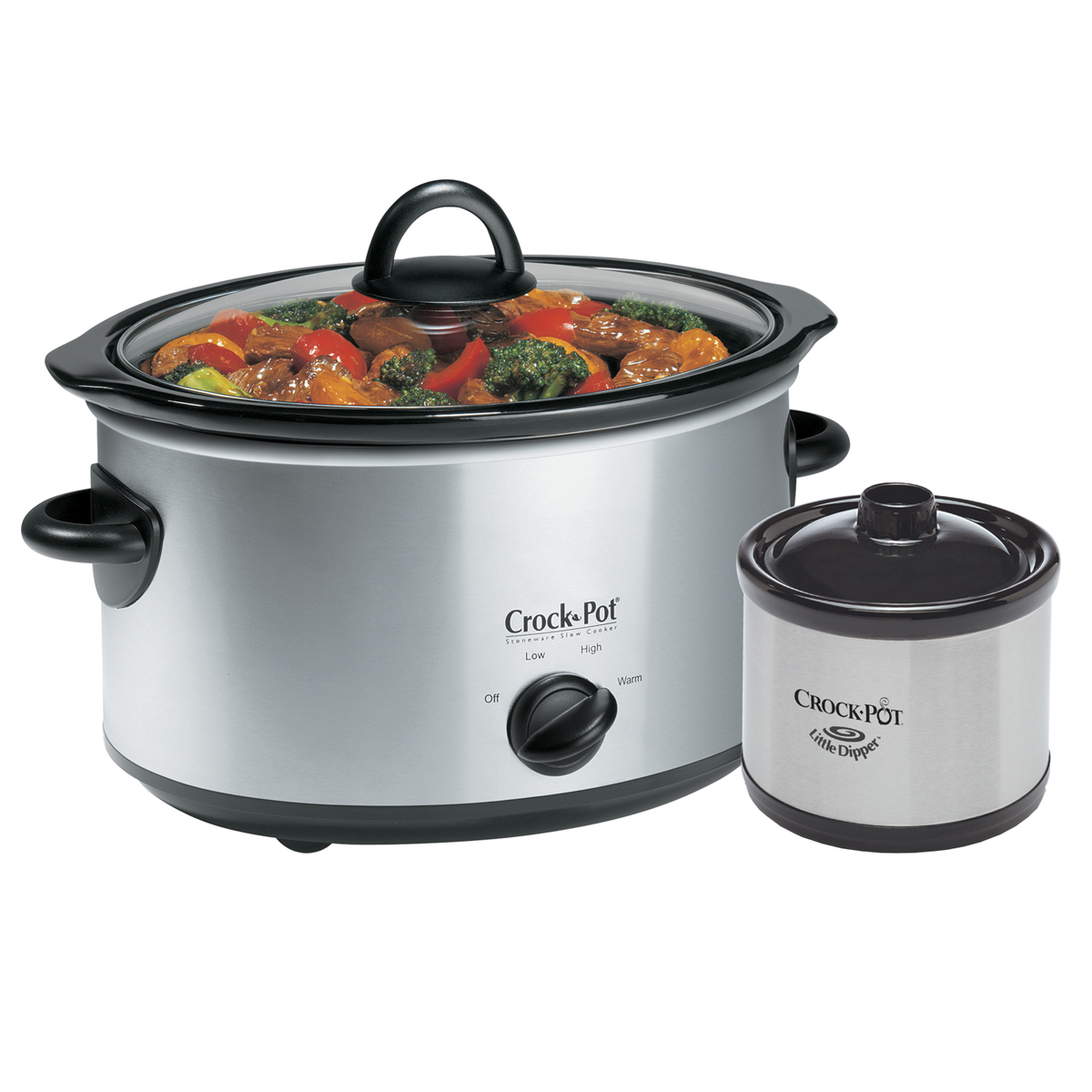 Crock-Pot® 5Qt. Oval Manual Slow Cooker with Little Dipper® Food Warmer ...